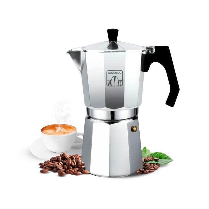 Cecotec Mokclassic 900 Cafetera Italiana para 9 Tazas - Aluminio Fundido - Apta para Placas Electricas