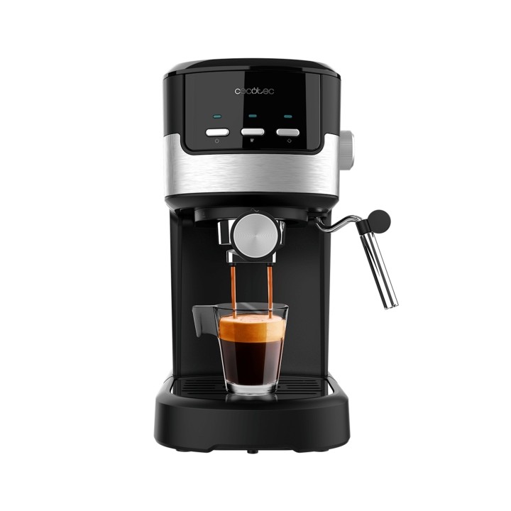 Cecotec Power Espresso 20 Pecan Cafetera Expresso con Vaporizador - Potencia 1100W - Capacidad 1.25L - Presion 20bar - Vaporizad