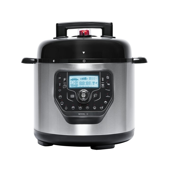 Cecotec H Deluxe Olla GM Programable con Tapa Abatible - Capacidad 6L - Antiadherente - Bascula - Pantalla LCD - Ergonomico - Te