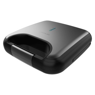 Cecotec Rock’nToast Combo Sandwichera 3 en 1 - 800W - Revestimiento Antiadherente - Placas Intercambiables - Acabados en Acero I