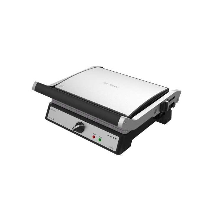 Cecotec Rock'n Grill 2400 Parrilla Electrica 2400W - Placa Superior Flotante - Revestimiento de Piedra Rockstone - Regulador de