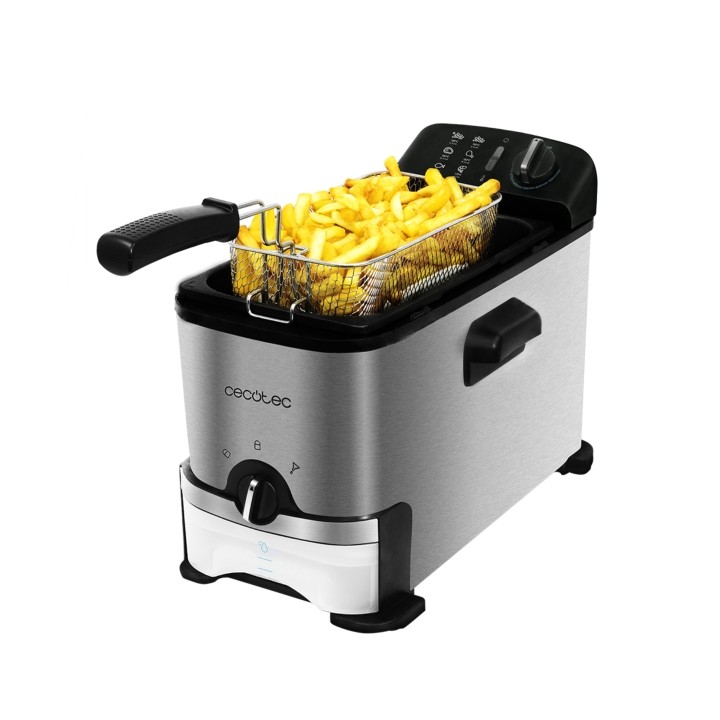 Cecotec Cleanfry Infinity 3000 Freidora Electrica - 2000W - Capacidad 3L - Sistema de Filtrado - Apto Lavavajillas - Temperatura