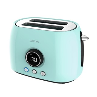 Cecotec ClassicToast 8000 Tostadora de Doble Ranura - 800W - Pantalla Digital - Ranura Ancha - 3 Funciones - Calienta Panecillos