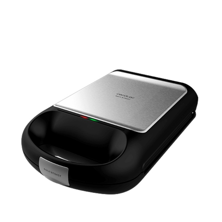 Cecotec Rock'nToast Family Sandwichera Extragrande 3 en 1 - 1500W - Capacidad para 4 Sandwiches - 3 Placas Intercambiables - Ant