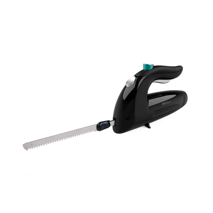 Cecotec Cut-Eat 1800 Black Cuchillo Electrico - 150W - Silencioso - Ergonomico - 3 Cuchillas de Acero Inoxidable - Apto para Lav