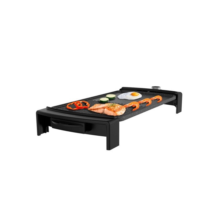Cecotec Tasty and Grill 2500 RockWater MixGrill Plancha Electrica - 2150W - Antiadherente - Superficie Mixta - Termostato - Apto
