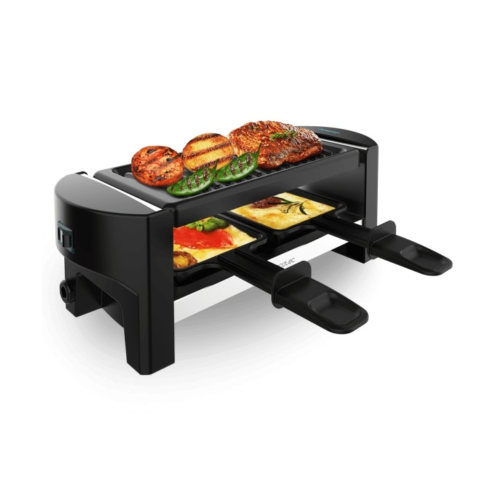 Cecotec Cheese and Grill 3200 Pocket Raclette - Potencia de 320W - Ideal para 2 Personas - Incluye Sartenes y Espatulas - Superf