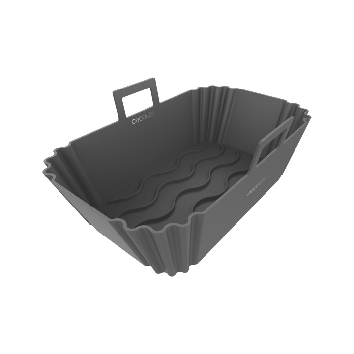 Cecotec Cecofry TwinBucket Pack de 2 Moldes Rectangulares para Freidoras de 9 a 11L - Silicona de Alta Calidad - Resistente y Du