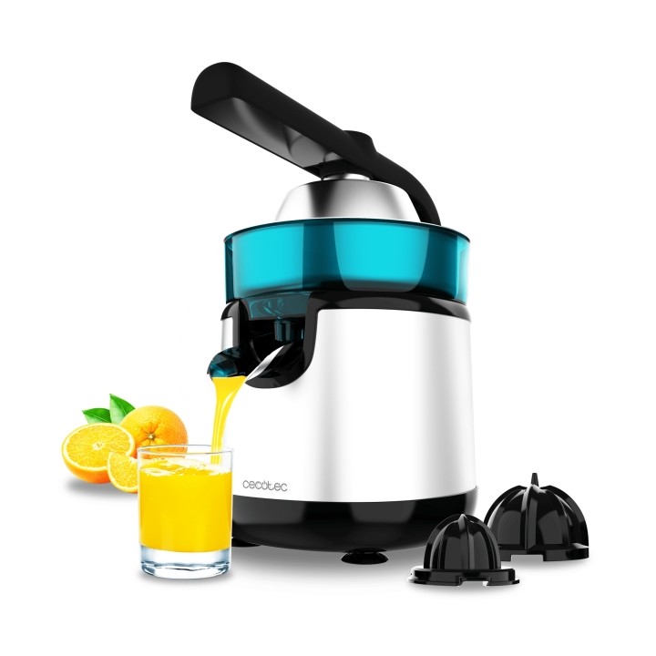 Cecotec EssentialVita Hyden 120 Steel Exprimidor Electrico de Brazo - Potencia 120W - Capacidad 250ml - Boquilla Antigoteo - Ace