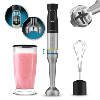 Cecotec Katana 15 Cream Batidora de Mano - Potencia de 1500W - Funcion Oscilante - Cuchillas de Titanio - 21 Velocidades - Campa