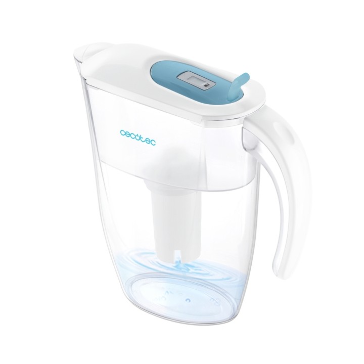 Cecotec H2ONature 2400 Active Jarra Purificadora de Agua - Filtro de 4 Capas - Capacidad de 2.4L - Indicador LCD - 3 Filtros - T