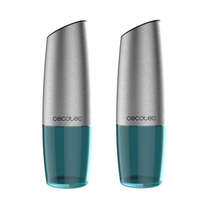Cecotec InstantMill Gravity Duo Pack de 2 Molinillos Electricos de Especias - Cuerpo de Acero Inoxidable - Mecanismo Ajustable -