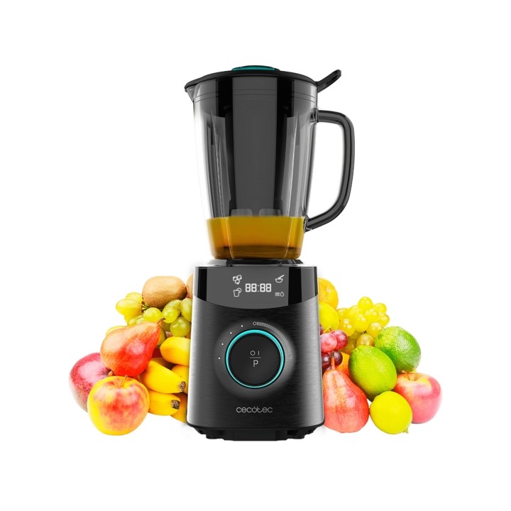 Cecotec Power Black Titanium 1800 Advance Batidora de Vaso - 1800W - Cuchilla de Titanio - Jarra de Vidrio 1.8L - Programas Auto