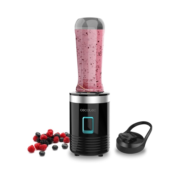 Cecotec Power Titanium 350 Batidora de Vaso Portatil - Potencia 350W - Ergonomico - Apto para Lavavajillas - Cuchillas Recubiert