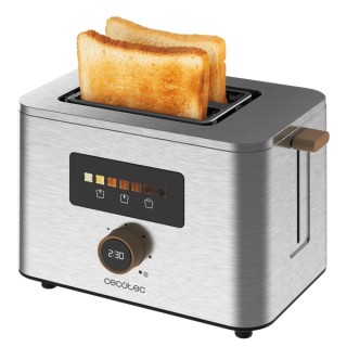 Cecotec TouchandToast Double Tostadora de Doble Ranura Ancha - 950W - Control Tactil y Pantalla a Color - Autocentrado - 7 Nivel