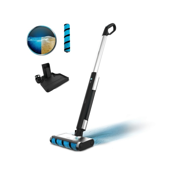 Cecotec FreeGo Wash Fregona Electrica - 40W - Depositos de Agua Limpia y Sucia Separados - Autonomia hasta 40min - Rodillo Wet J
