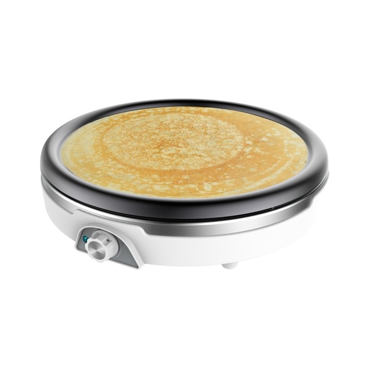 Cecotec Fun Crepestone XL Inox Crepera - 1350W - Acero Inoxidable - 38cm de Diametro - Antiadherente - Placa Extraible - Tempera