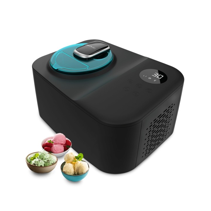 Cecotec Gelacy 1200 Touch Heladera - Potencia de 110W - Capacidad 1.2L - Sistema de Compresor - Preparacion en 30min - Pantalla