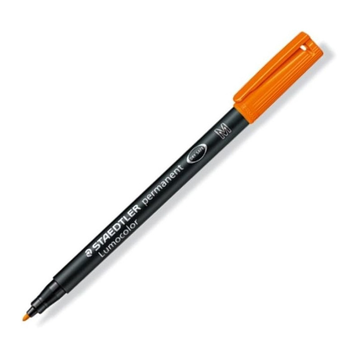 Staedtler Lumocolor 317 Rotulador Permanente - Punta Media Redonda - Trazo 1mm Aprox - Capuchon con Clip - Secado Rapido - Colo