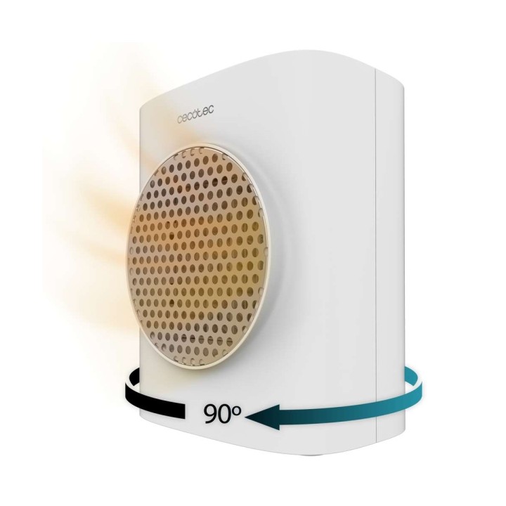 Cecotec ReadyWarm 1570 Max Ceramic Rotate Smart Calefactor Ceramico de Sobremesa - Potencia de 1500W - Oscilante - Pantalla Digi