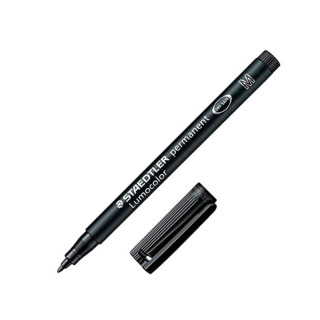 Staedtler Lumocolor 317 Rotulador Permanente - Punta Media Redonda - Trazo 1mm Aprox - Capuchon con Clip - Secado Rapido - Colo