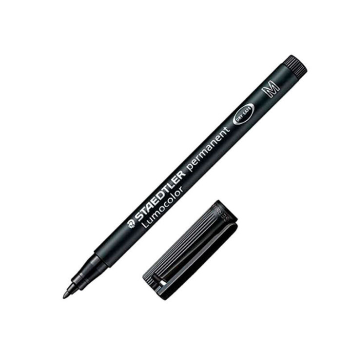 Staedtler Lumocolor 317 Rotulador Permanente - Punta Media Redonda - Trazo 1mm Aprox - Capuchon con Clip - Secado Rapido - Colo