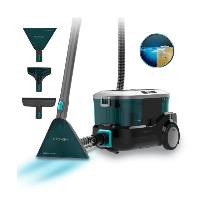 Cecotec Conga CarpetClean 10000 EasyHome Aspirador para Tapiceria - 800W - Accesorio para Ventanas - Doble Deposito - Ruedas Inc