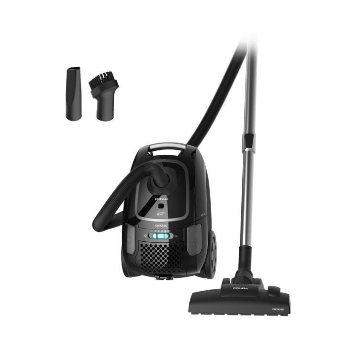Cecotec Conga Powerbag 4000 XL Aspiradora de Trineo con Bolsa - Potencia 890W - Deposito de 4L - Incluye Accesorios - Radio de A