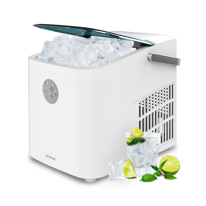 Cecotec Chillin Ice 1200 Go Maquina de Hielo - 120W - Capacidad de 12kg Diarios - Control con Botones y LEDs - Ventana para Moni