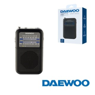 Daewoo DW1008 Radio Portatil AM/FM - Antena Telescopica y Sintonizacion Analogica Precisa - Altavoz Integrado - Salida Auricular