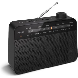 Philips TAR2509 Radio Portatil FM/AM - Altavoz 3.5” de Sonido Claro - Alimentacion por Pilas D o CA - Control de Tono - Sintoniz