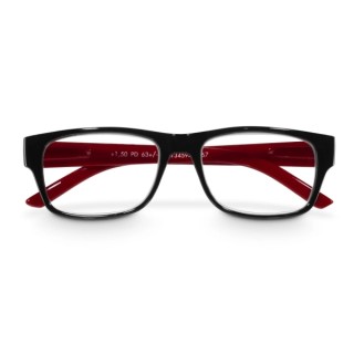 Hama Gafas de Lectura de +2.0 Dioptrias - Montura de Plastico Reciclado - Unisex - Color Negro y Rojo