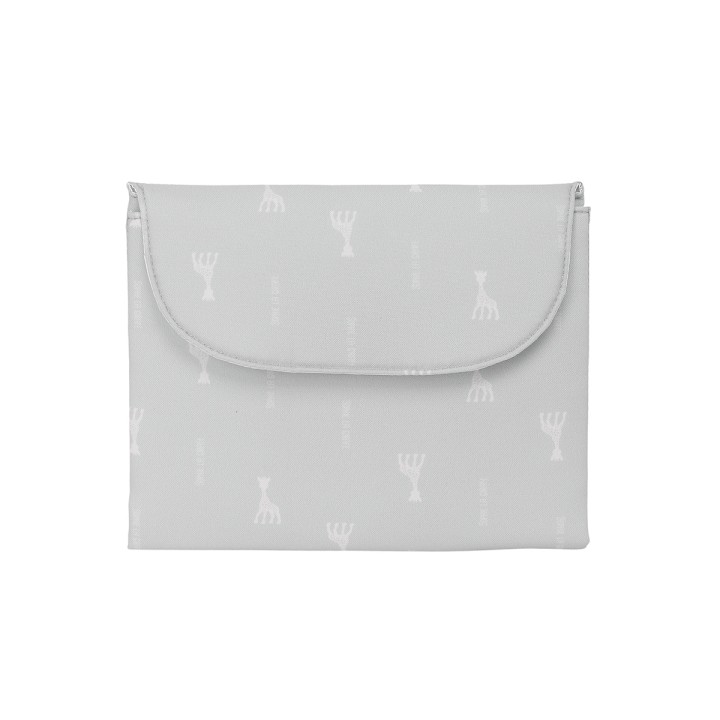 Safta Sophie la Girafe Mum Cambiador de Bebe Plegable - Repelente de agua - Compacto - Facil de Limpiar - 400x500mm - Color Gris