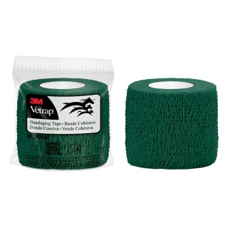 3M Vetrap Venda Cohesiva - 5cm x 4.5m - Flexible - Transpirable - Autoadhesiva - Color Verde Militar