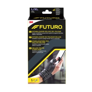 Futuro Deluxe Estabilizador del Dedo Pulgar - Talla L/XL (16.5 - 20.3cm) - Transpirable - Color Negro