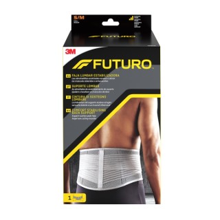 Futuro Faja Lumbar Estabilizadora - Talla S/M (73.6 - 99.1cm) - Transpirable - Color Gris