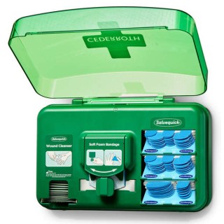 Cederroth Dispensador para el Cuidado de Heridas - Incluye diferentes Tamaños de Apositos Color Azul