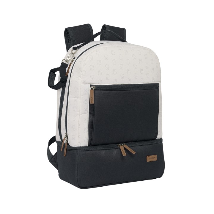 Safta Miffy Mum Moon Mochila para Carrito Bebe de 19.4L - Compartimento Amplio - Cremallera Doble - Bolsillo Frontal - Bolsillo