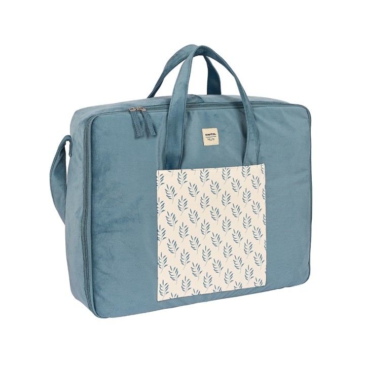 Safta Leaves Maleta de Bebe de 28L - Cremallera Doble - Bolsillo Frontal - Bolsillos Internos - Interior Acolchado - Bandolera A