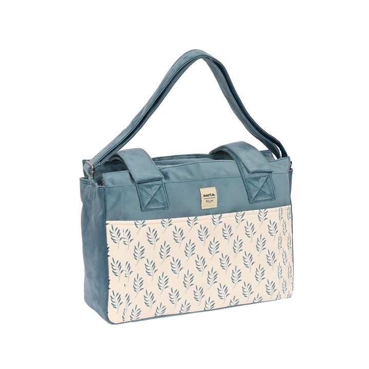 Safta Leaves Bolso de 17.94L - Adaptable al Carrito - Cierre de Velcro - Multiples Bolsillos - Compartimento con Cremallera - Ba