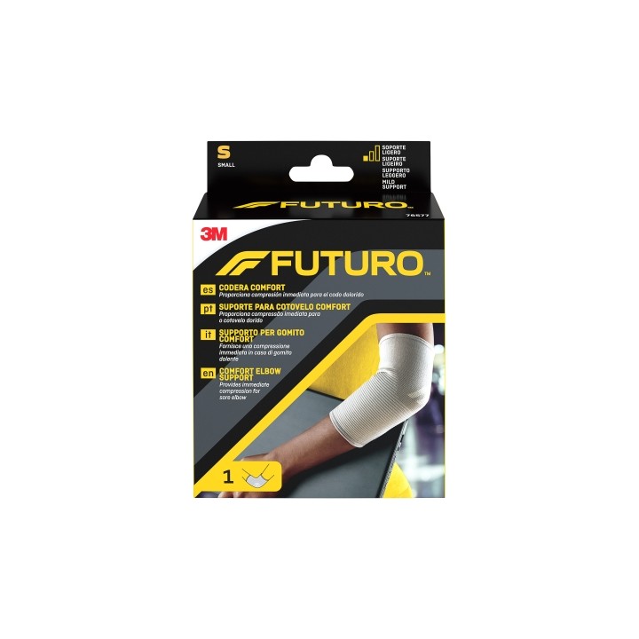 Futuro Comfort Codera - Talla S (22.9 - 25.4cm) - Transpirable - Elastico - Anatomico - Color Gris