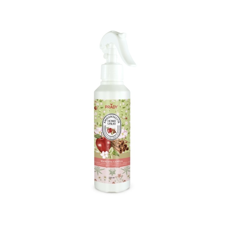Prady Ambientador Home Spray Manzana Canela - Frasco de 220 ml - Spray Pulverizador