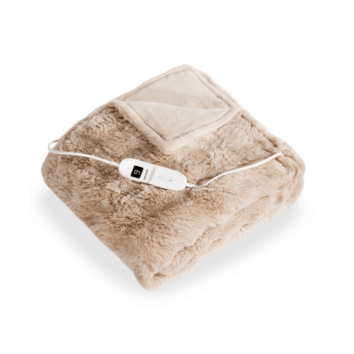 Cecotec HeatConfort ThermalBlanket Coral Manta Electrica - 160W - 9 Niveles de Temperatura - Controlador LCD - Apagado Automatic