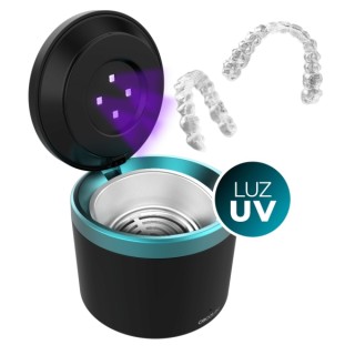 Cecotec ToothCare Easy Clean Limpiador Ultrasonico para Ferulas y Dentaduras - Luz UV para Desinfeccion - Ciclos de 5min - Depos