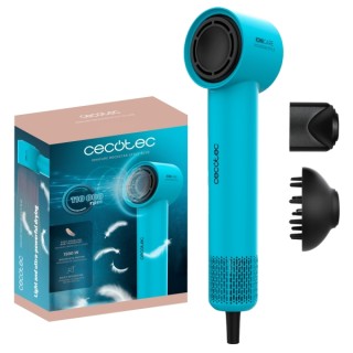 Cecotec IoniCare RockStar Style Blue Secador de Pelo - 1500W - Boquillas Intercambiables - Funcion Silenciosa - Iones Negativos