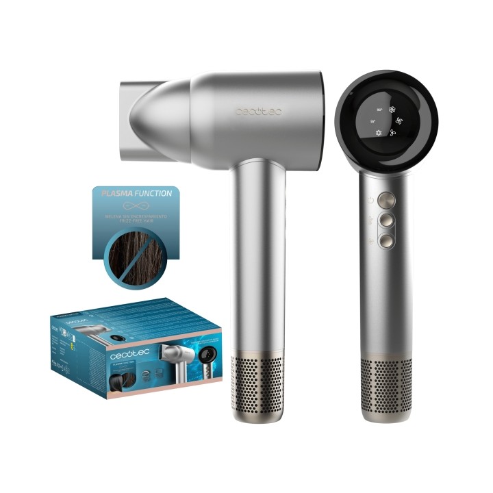 Cecotec IoniCare RockStar Nano IonTech Aluminum Secador de Pelo - Velocidad 110000rpm - Pantalla - Silencioso - Temperatura Regu