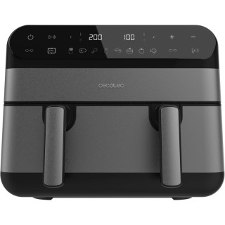 Cecotec Cecofry Advance 9000 Freidora de Aire Doble - 2800W - Capacidad 9L - Temperatura Regulable - Acero Inoxidable - Panel Ta
