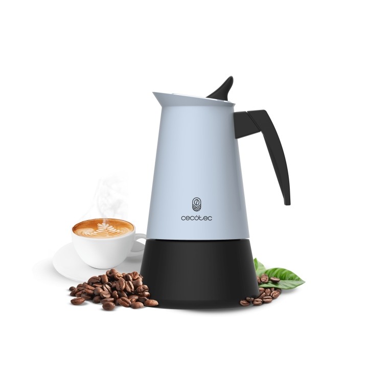 Cecotec Piccolina 900 Cafetera Italiana para 9 Tazas - Acero Inoxidable - Apta para Gas