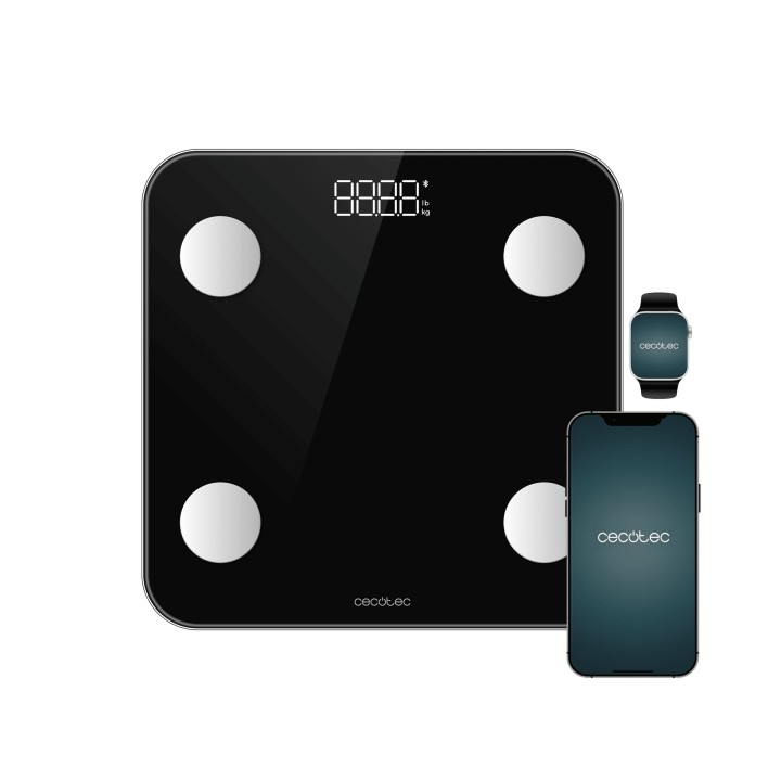 Cecotec Surface Precision Smart Bascula Corporal - Capacidad hasta 180kg - Autoencendido y Autoapagado - Medicion Precisa - Comp