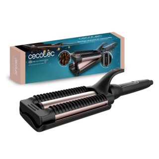 Cecotec RitualCare 1000 Summer Waves Plancha de Pelo para Ondas - Revestimiento Ceramico - Barriles de 25mm - 3 Temperaturas Aju